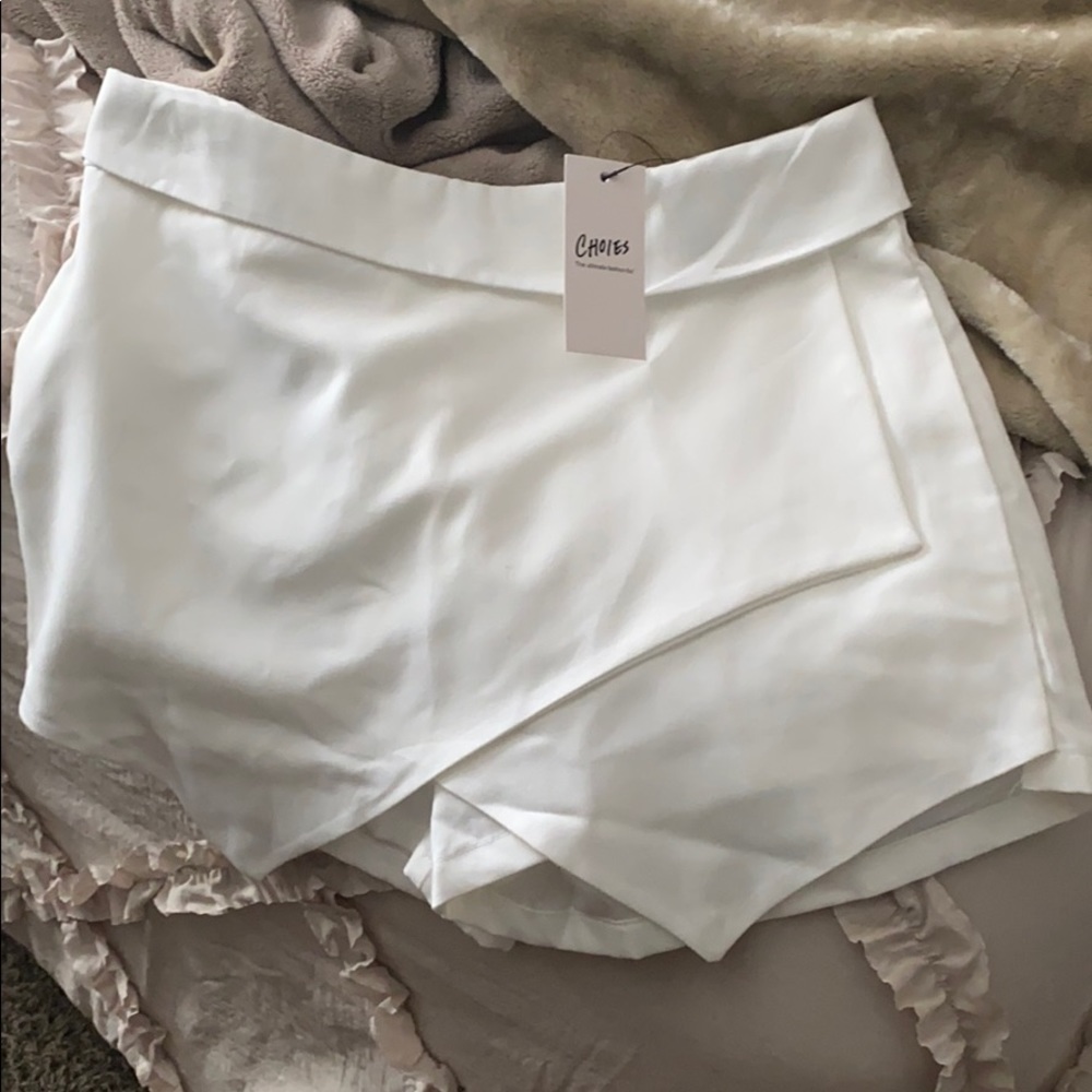 White envelope shorts